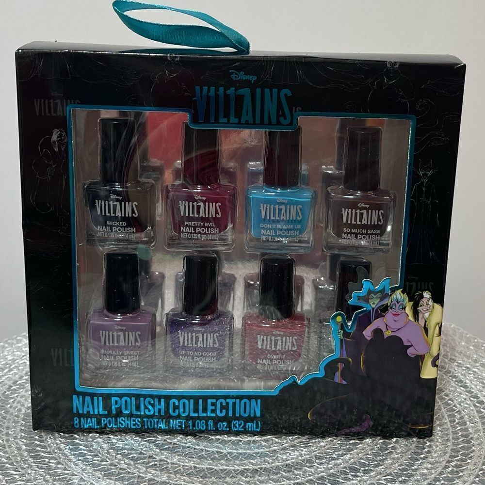 Disney Villains Nail Polish Set of 8 NWT